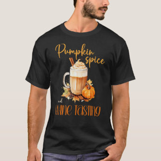 T-shirt Citrouille Épice & Vin Dégustation mignonne automn