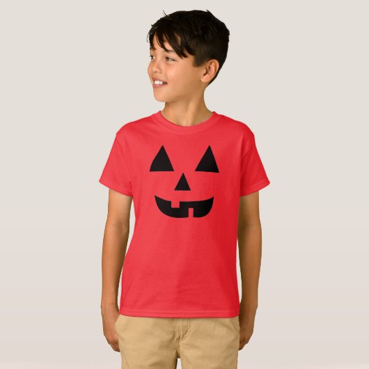 T-shirt citrouille face Halloween (Devant entier)