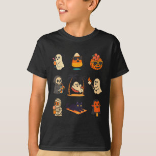 T-shirt Citrouille fantôme d'été Halloween Éffrayant été T