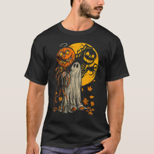 T-shirt Citrouille fantôme Halloween mignonne Graphisme fe