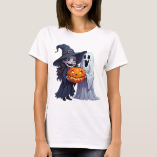 T-shirt Citrouille fantôme sorcière Patch Halloween 🎃
