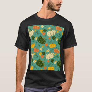 T-shirt Citrouille, feuille : motif végétal d'automne