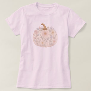 T-shirt Citrouille floral