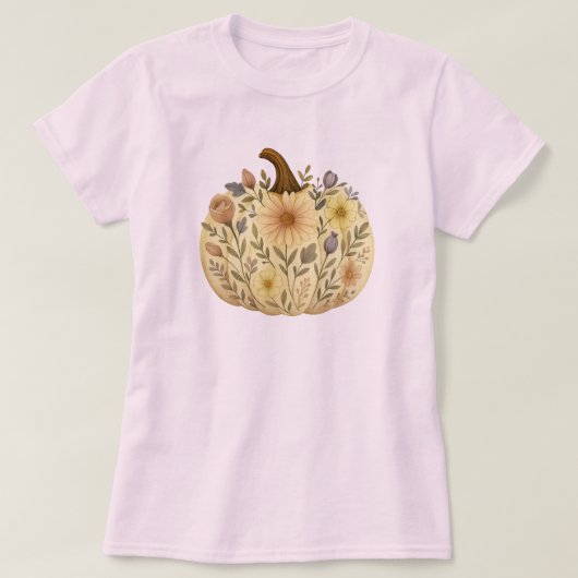 T-shirt Citrouille floral (Design devant)