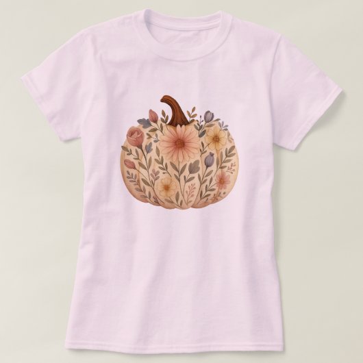 T-shirt Citrouille floral (Design devant)