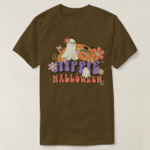 T-shirt Citrouille Ghost Boo 60s les années 70 Hippie Hall (Design devant)