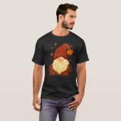 T-shirt Citrouille Gnome Fall quitte Automne Thanksgiving (Devant entier)
