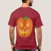 T-shirt Citrouille Halloween à Maroon (Dos)