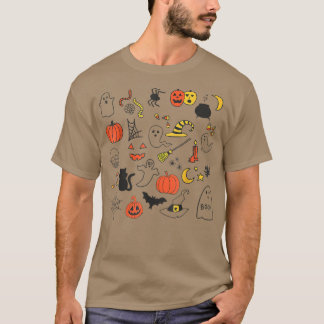 T-shirt Citrouille Halloween Automne Automne Vintage Éffra