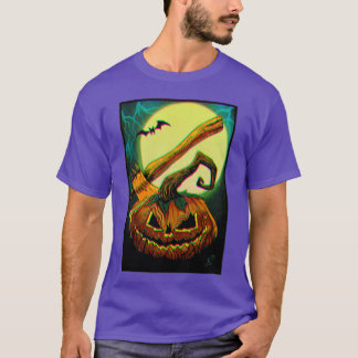 T-shirt Citrouille Halloween avec effet de pépin visuel