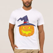 T-shirt Citrouille Halloween avec un Casquette sorcier Men (Devant)