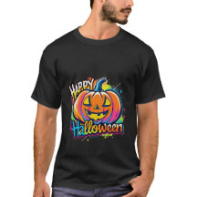 T-shirt Citrouille Halloween coloré Happy Hallowen