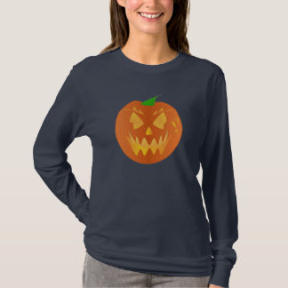 T-shirt Citrouille Halloween en bleu marine