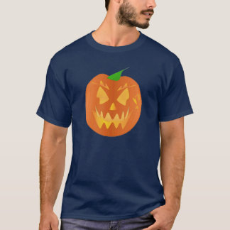 T-shirt Citrouille Halloween en bleu marine
