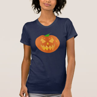 T-shirt Citrouille Halloween en bleu marine