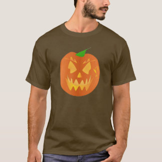 T-shirt Citrouille Halloween en Brown