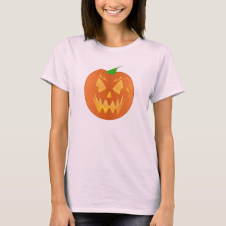 T-shirt Citrouille Halloween en rose