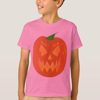 T-shirt Citrouille Halloween en rose