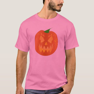 T-shirt Citrouille Halloween en rose