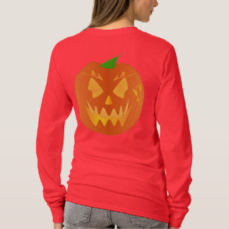 T-shirt Citrouille Halloween en rouge