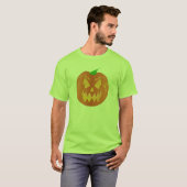 T-shirt Citrouille Halloween en vert citron (Devant entier)