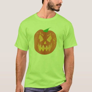 T-shirt Citrouille Halloween en vert citron