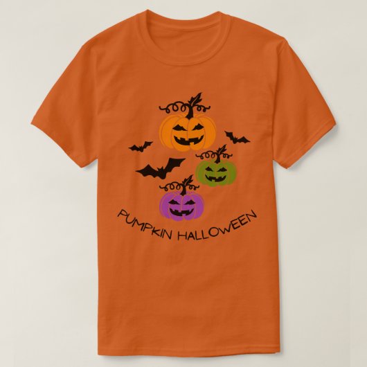 T-shirt Citrouille Halloween Happy Automne saison Automne  (Design devant)