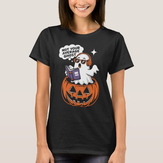 T-shirt Citrouille hanté (Devant)