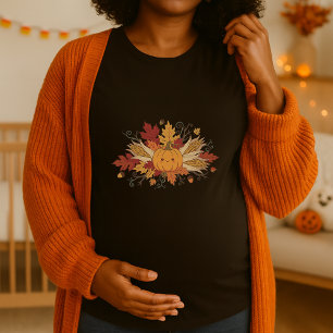 T-shirt Citrouille Harvest Maternité Halloween Automne Bum