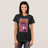 T-shirt Citrouille Head Café Pastel Goth Halloween (Devant entier)