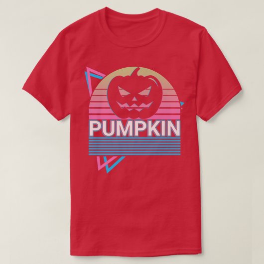T-shirt Citrouille Head Jack-o'-lantern Halloween Retro (Design devant)