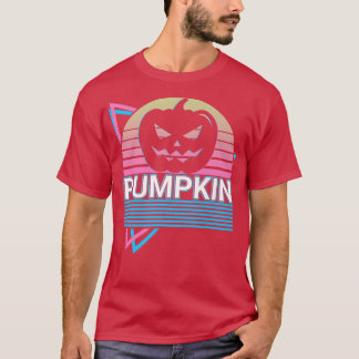 T-shirt Citrouille Head Jack-o'-lantern Halloween Retro