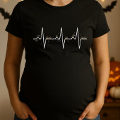 T-shirt Citrouille Heartbeat Grossesse Halloween Maternité