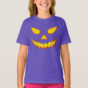 T-shirt Citrouille Jack-o'-lantern de la face d'Halloween