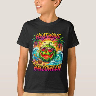 T-shirt Citrouille jack o lantern vague de chaleur hallowe