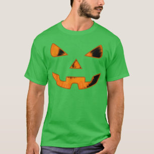 T-shirt Citrouille Jack O'Lantern Face, Mal Smile, Hallowe