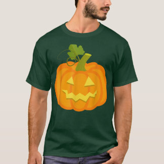 T-shirt Citrouille Jack O'Lantern Face, Mal Smile, Hallowe