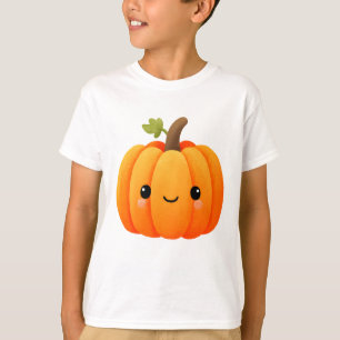 T-shirt Citrouille Kawaii Découpe – Enfants d'Halloween Mi