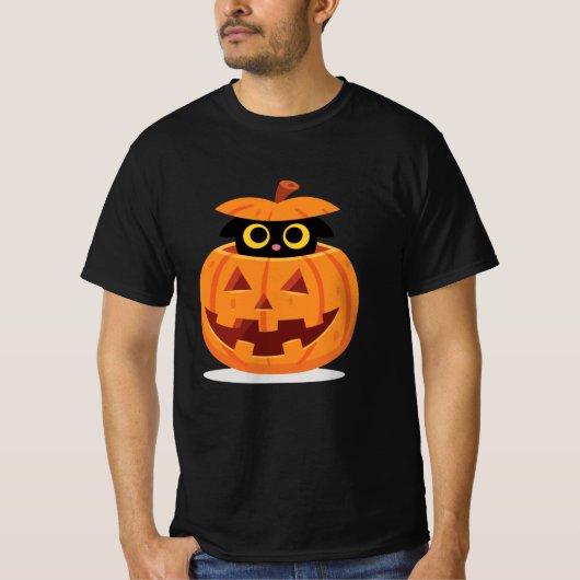 T-shirt Citrouille Kitty (Devant)