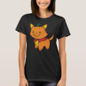 T-shirt citrouille Kitty (Devant)