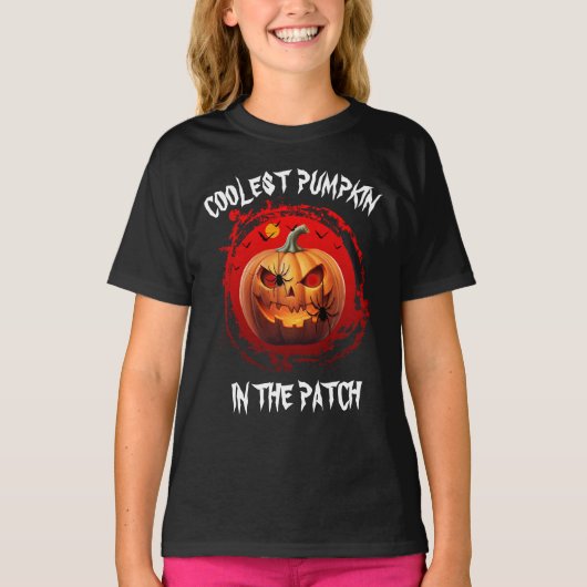 T-SHIRT CITROUILLE LA PLUS COOL DU PATCH SUR MESURE (Devant)