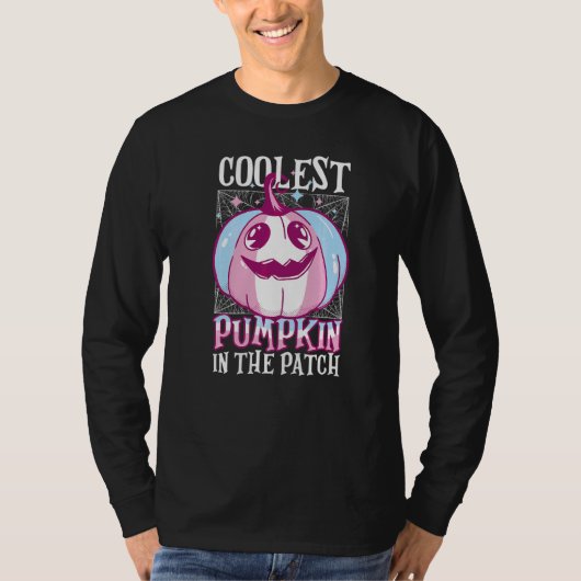 T-shirt Citrouille la plus cool du patch Trans Flag Jack O (Devant)