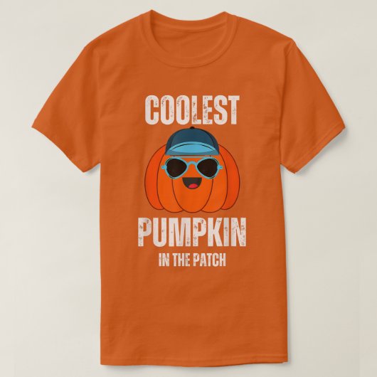 T-shirt Citrouille Le Plus Coolle Dans Le Patch Drôle Cool (Design devant)
