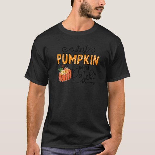 T-shirt Citrouille Le Plus Cur Dans Le Patch Halloween Hal (Devant)