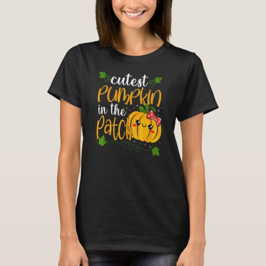 T-shirt Citrouille Le Plus Cur Dans Le Patch Halloween Tha (Devant)