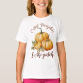 T-shirt Citrouille Le Plus Cutest Dans Le Patch, Automne A (Devant)