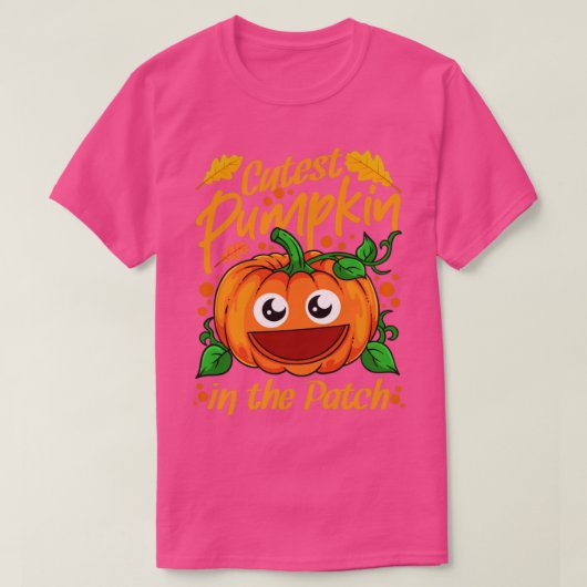 T-shirt Citrouille Le Plus Cutest Dans Le Patch Halloween1 (Design devant)