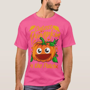 T-shirt Citrouille Le Plus Cutest Dans Le Patch Halloween1