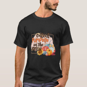 T-shirt Citrouille Le Plus Cutest Dans Le Patch Vintage Au
