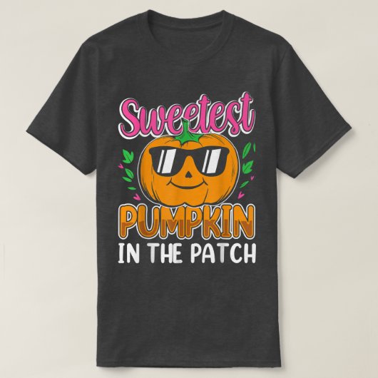 T-shirt Citrouille le plus doux dans le Patch HalloweenGar (Design devant)